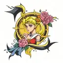 sailor moon tattoo design idea