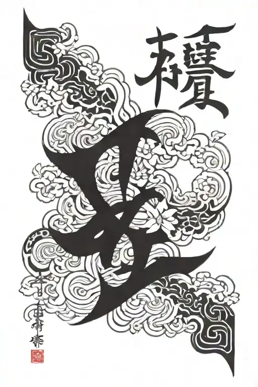 loyalty and commitment in Japanese text tattoo tattoo design idea