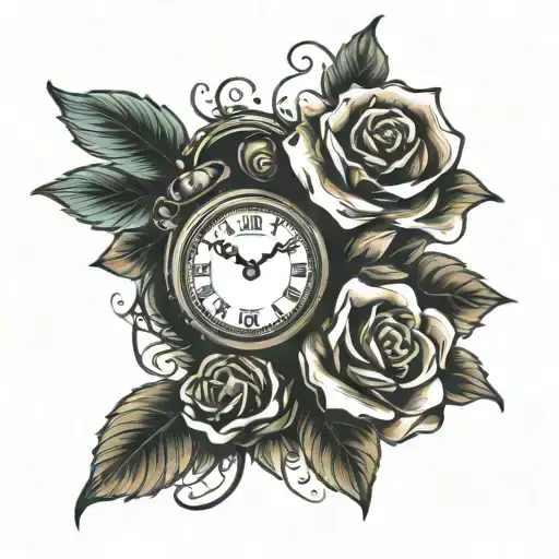 Tattoo of a digital clock showing the time 07:51 to symbolize the birth of a daughter tattoo design idea