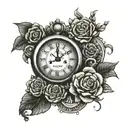 Tattoo of a digital clock showing the time 07:51 to symbolize the birth of a daughter tattoo design idea