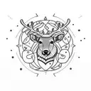 caribou tattoo design idea