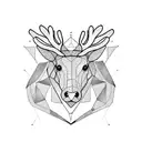 caribou tattoo design idea