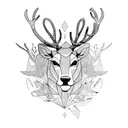 caribou tattoo design idea