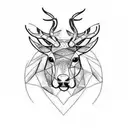 caribou tattoo design idea