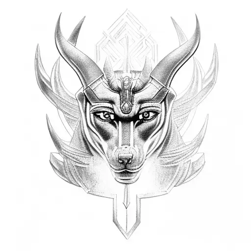 anubis poseidon thor en el brazo tattoo design idea