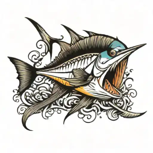 sailfish   tattoo design idea