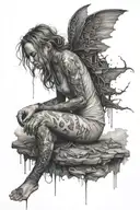 depression alone and about pushing tattoo design idea