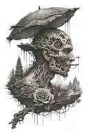 depression alone and about pushing tattoo design idea