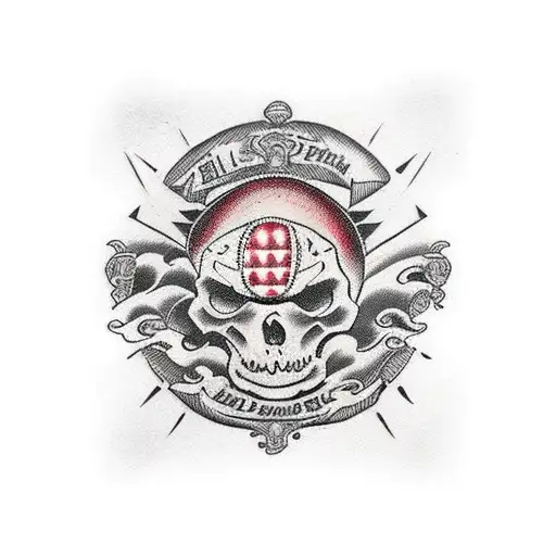 red and black ink bill back tattoo  tattoo design idea