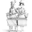 highly detailed 4k onion cart vendor  tattoo design idea