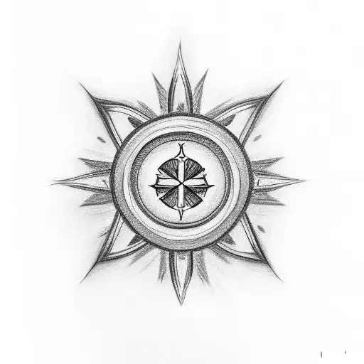 Maltese cross with "love love " and 125,122 tattoo design idea