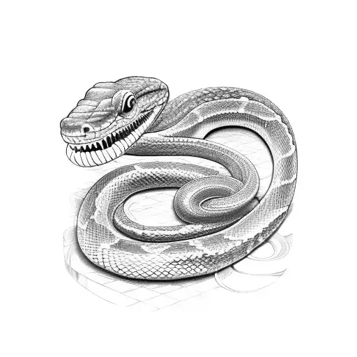 Blackwork "A Snake Wrapped Around A Grand Piano,..." Tattoo Idea ...