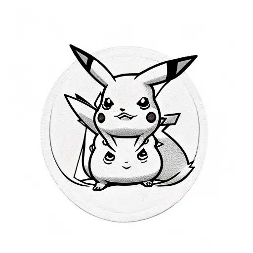 Pikachu on a Nidoking tattoo design idea