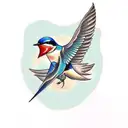 Swallow Bird tattoo design idea