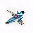 Swallow Bird tattoo design idea