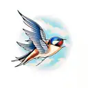 Swallow Bird tattoo design idea