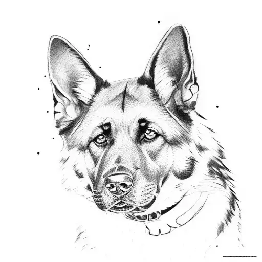 German Shepperd  tattoo design idea