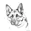 German Shepperd  tattoo design idea