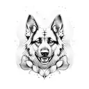 German Shepperd  tattoo design idea