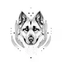 German Shepperd  tattoo design idea