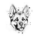 German Shepperd  tattoo design idea