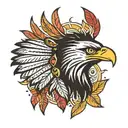 eagle feather  tattoo design idea