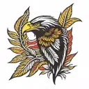 eagle feather  tattoo design idea