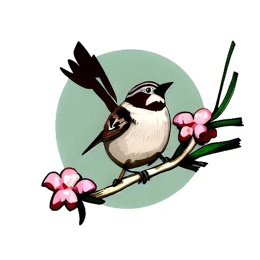 Sparrow tattoo design idea