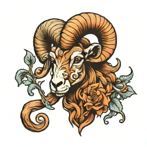 aries ram tattoo design idea