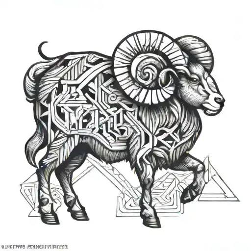 aries ram tattoo design idea