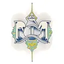 the letters "FDG" in OTF rappper font tattoo design idea