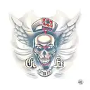 the letters "FDG" in OTF rappper font tattoo design idea