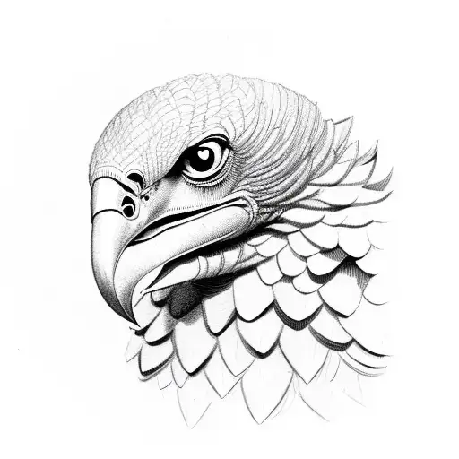vulture in nest with the Flamengo FC crest  tattoo design idea