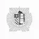 chilean flag black and white  tattoo design idea