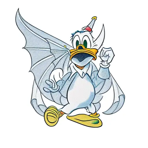 Donald Duck + 1989 + welsh dragon + 1999 dallas stars logo tattoo design idea