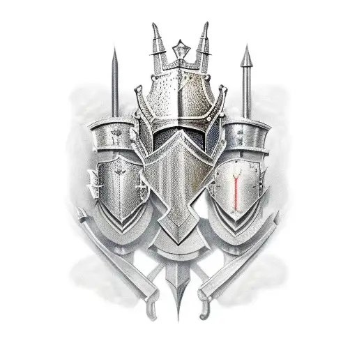 knights armour tattoo design idea