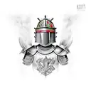 knights armour tattoo design idea