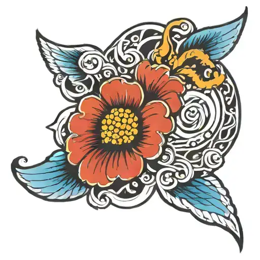 ornamental Korean Air Force arm band  tattoo design idea
