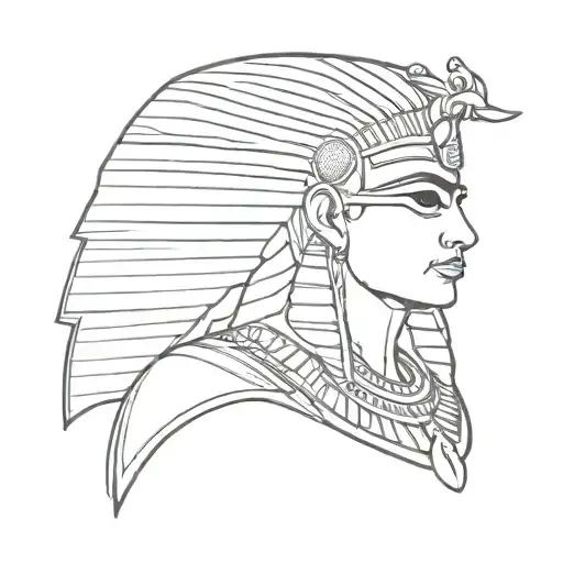 an egyptian king tattoo design idea