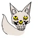 Fox scull tattoo design idea