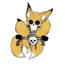 Fox scull tattoo design idea