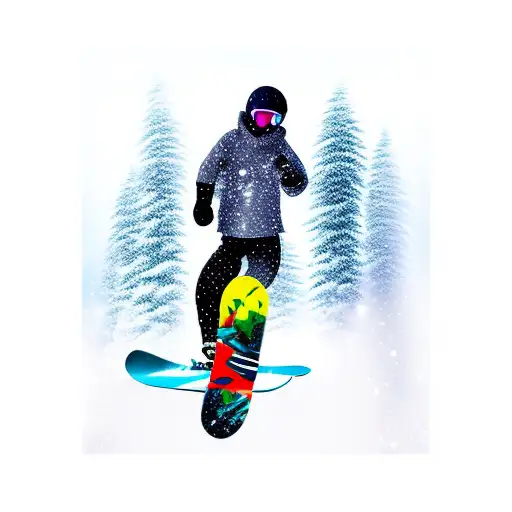 snowboarding tattoo design idea