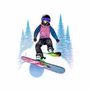 snowboarding tattoo design idea