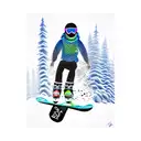 snowboarding tattoo design idea