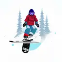 snowboarding tattoo design idea