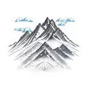 mountains mountain biking snowboarding Africa tattoo design idea