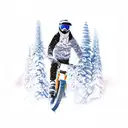 mountains mountain biking snowboarding Africa tattoo design idea