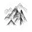 mountains mountain biking snowboarding Africa tattoo design idea