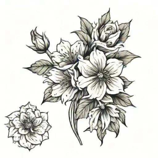 October birth flower April birth flower February birth flower April birth flower December birth flower January birthflow tattoo design idea