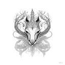 Intricate lash design with a touch of floral elements tattoo design idea